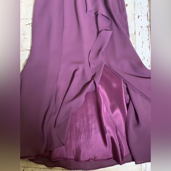 Vintage BB Collection Sheer Dress with Satin Slip Rose & Ruffles - Size 6 - Picture 6 of 7